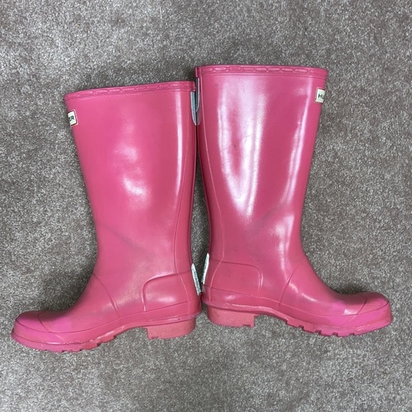 The original hunter tall pink rain boots size 4 - Picture 2 of 7
